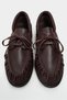 Katy Brown Genuine Matte Leather Saraç Drawstring Detail Marine Women's Loafer - 5