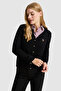 Women's Black Basic Knitwear Cardigan 50327569-Vr046 - 3