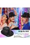 Disco Star Black Sequined Fedora Hat Adult Size - 3