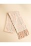 Women Pale Pink And Cream Scarf & Beanie Set - 3