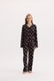 100% Cotton Fabric Long Sleeve Front Buttoned Teddy Bear Patterned Shirt Collar Pajama Set 27201-27202