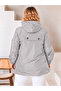 Women's Plus Size Hooded Parachute Fabric Seasonal Waterproof Lined Oversize Trench Coat Jacket 29010 - 6