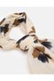 Women Off White Brown And Navy Floral Lightweight Scarf 180x70cm - 2