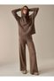 Oversized Hooded Knitwear Set & Wide-Legged Pants Winter Combination - 6