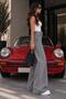 Women's High Waist Palazzo Jean Trousers - 2