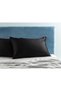 Adenya Sepeti Ciel 100% Cotton Satin 2-Piece Pillowcase - Black