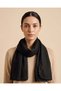 Girls Black Solid Scarf