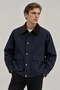 Velvet Collar Pocket Detailed Men's Jacket |   Mew3411028-1