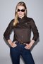 Women's Dark Brown Long Sleeve Basic Shirt 50329503-Vr084