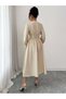 Rochie midi , bej - 2