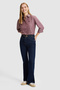 Women's Burgundy Long Sleeve Basic Shirt 50324791-Vr177 - 4