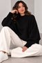 Women's Soft Textured Bat Sleeve Oversize Knitwear Sweater - 2