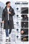 Unisex Black Eva Fabric Water Windproof Adult Raincoat Spring Autumn - 3
