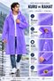 Unisex Purple Eva Fabric Water Windproof Adult Raincoat Spring Autumn - 3
