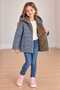 Girl's Hooded Water and Wind Resistant Embroidered Coat - 2