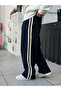 Navy Blue Knitted Striped Baggy Tracksuit We-5135 - 5