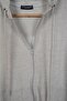Unisex Hooded Zippered Pocket Thin Combed Cotton Gray Basic Sweatshirt Cardigan - 2