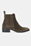 Women's Khaki Green Suede Genuine Leather 36-41 Size Chelsea Boots & Booties - 6