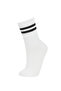 B8838Axkr1 Coral Women's Comfortable Elastic 3-Piece Cotton Long Socks - 4