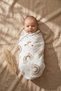 Rainbow Coffee Patterned Cotton Muslin Baby Blanket with Piping and Embroidered Edges 90*90 cm - 2