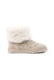 Peca Premium Beige Suede Bead Embellished Faux Fur Boots - 2