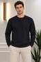 Men's Crew Neck Waffle Fabric Regular Fit Sweat 5851 - 4