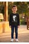 Girls-Boys Black and White Ataturk Printed Long Sleeve T-Shirt 29 October Republic Day - 3
