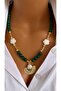 Malachite Natural Stone Turquoise Natural Stone Plated Women's Necklace - 2