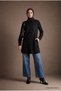 Stone Detailed Pocketed Long Sleeve Shirt Tunic 95 cm Length Black 26Kt445 - 3