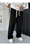 Black Knitted Striped Baggy Tracksuit We-5135 - 2