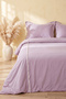 Frange Violet 100% Cotton Double Duvet Cover Set - 4 Pieces
