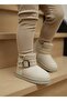 Daily School Nursery Girls Boys Baby Kids Suede Look Velcro Inside Wool Warm Winter Mini Boots - 2