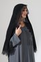 Needle Embroidered Lace Guipure Scarf Demor Mevlüt Prayer Cover Daisy Motif Black (Snl) - 6