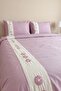 Daisy Violet 100% Cotton Double Duvet Cover Set - 4 Pieces - 3