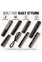 EUROSTIL Professional 8-Piece Black Hair Comb Set – Models 441, 422, 115, 116, 113, 424 and 442 with Wide-Tooth Rake Comb for Cutting, Detangling and Styling – Made in Spain - 7