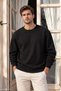 Men's Crew Neck Pique Fabric Regular Fit Sweat 5876