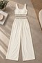Women's Bustier and High-Waisted Wide-Leg Pants Two-Piece Set - 5