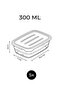 5-Piece Rectangular Storage Container Breakfast Set 300 ml - 5