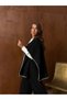 Contrast Stitched Buckle Detailed Poncho / Cape Black- 0029 - 2