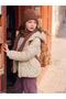 Fur Hooded Girl's Coat (W6) - 2