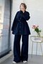 Premium Denim Oversize Two-Piece Jeans Set – Dark Blue - 6