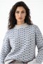 Women's Brown Orange Patterned Knitwear Sweater - 4