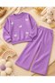 Girl's Pearl and Butterfly Detailed 2-Piece Set - 2