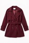 Shoulder Epaulet Trench Coat Model Belted Lined Coat - 5