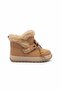 Children's Tan/Camel Winter Boots with Fur, Warm Lining, Velcro Laces, Casual Boots - 2