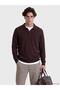 Plum Polo Collar Wool Blend Men's Knitwear Sweater (W6) - 3