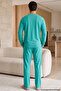 Green Deer Embroidered Cotton Lycra Knitted Pajama Set 26241802-5 - 3