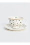 Lcw Home Green Clover Patterned Coffee Cup Set - 3