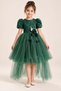 Girl's Palmira Embroidered Tailcoat Evening Dress M00861 Green - 2