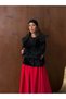 Lace Collar Detailed Plush Cardigan 2901 - Black